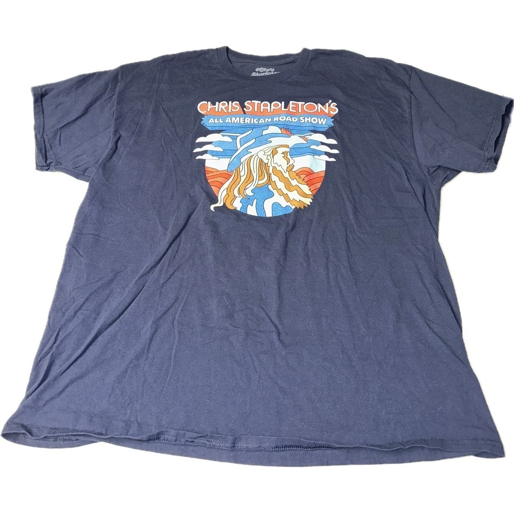 Chris Stapleton's All American‎ Road Show 2024 Tour Concert T-Shirt Size 2XL Tee